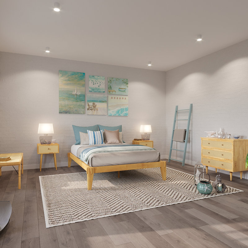 Oliver Jamerian Solid Wood Platform Bed Frame Without Headboard